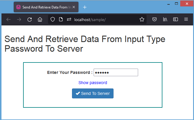 mengirim data input type password ke server