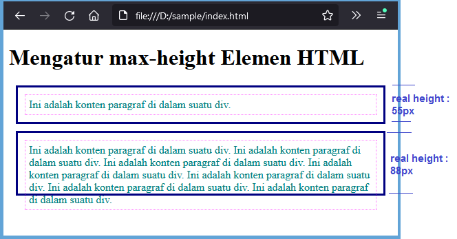 max-height elemen css