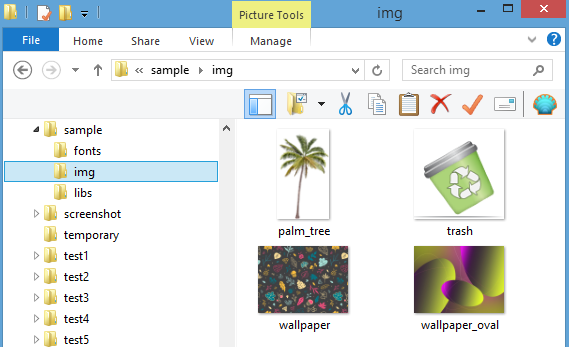 file manager background image css