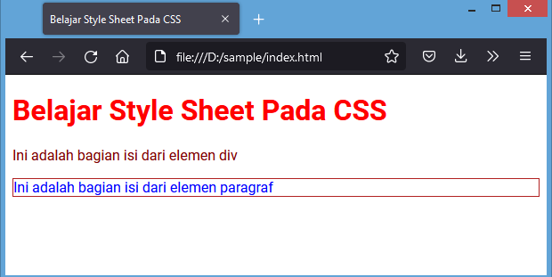 selector nama elemen html