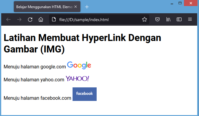 tag a link dengan gambar html