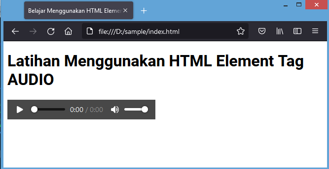 tag <audio> pada html