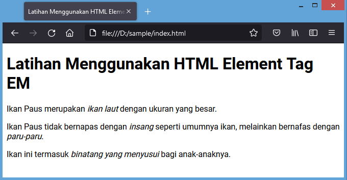 tag <em> html